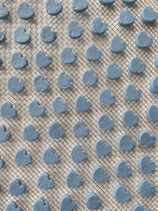 Textured Bluey Hearts